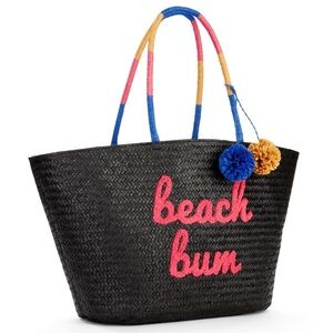 'Beach Bum' Straw Tote